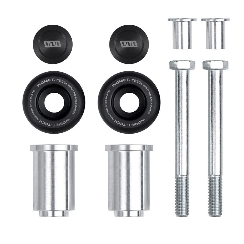 A pair of black frame sliders showing all components, for Yamaha MT07, R7, XSR700. Displayed against a white background.