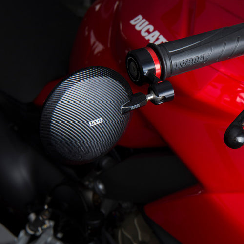 Circular Bar End Mirrors for Select Suzuki Models